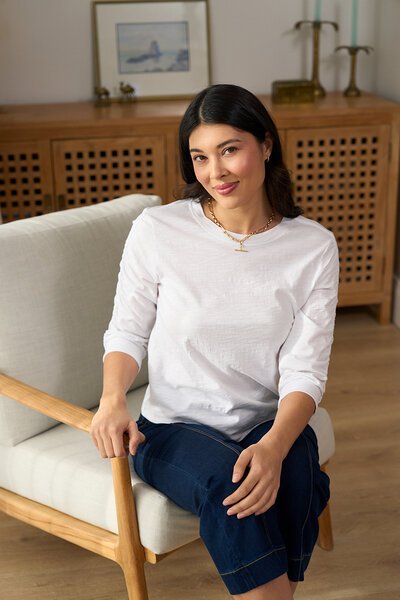 Foil Gathered Sleeve Top-shop-by-style-Hello Cyril.