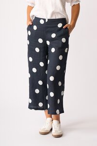 Foil Wide Leg Cropped Trousers