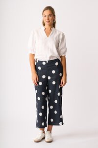 Foil Wide Leg Cropped Trousers