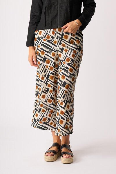 Foil Wide Leg Cropped Trousers-shop-by-style-Hello Cyril.
