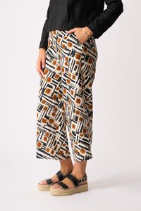 Foil Wide Leg Cropped Trousers