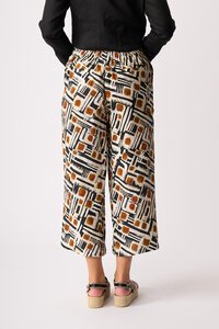 Foil Wide Leg Cropped Trousers