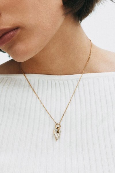 Edblad Amore Sparkle Large Gold Necklace-accessories-Hello Cyril.