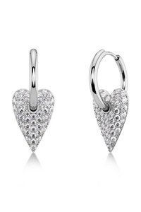 Edblad Amore Sparkle Large Silver Hoops Earrings