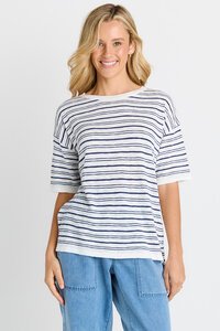 Betty Basics Eleni Knit Stripe Tee