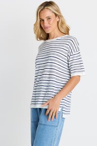 Betty Basics Eleni Knit Stripe Tee