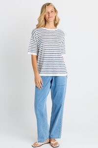 Betty Basics Eleni Knit Stripe Tee
