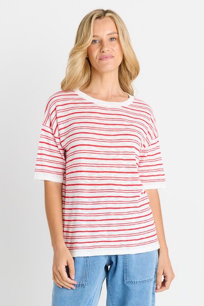 Betty Basics Eleni Knit Stripe Tee-shop-by-style-Hello Cyril.