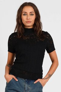Storm High Neck Lace Top