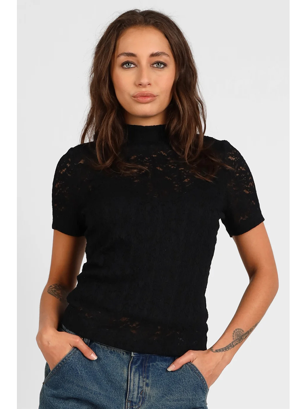 Storm High Neck Lace Top