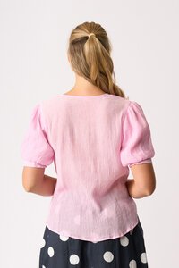 Oh Three Volume Sleeve Scoop Hem Top