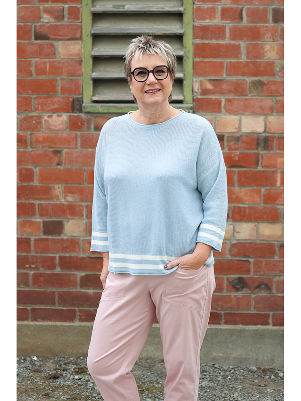 Oh Three Contrast Rib Jumper