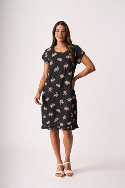 Foil Ruffle Dreams Dress-knee-length-dresses-Hello Cyril.