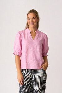 Foil Ruffle Up Top