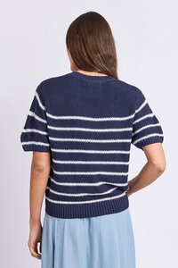 Foxwood Blair Stripe Short Sleeve Knit
