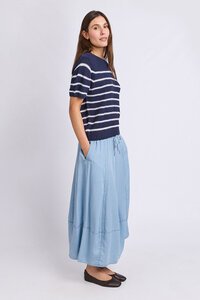 Foxwood Blair Stripe Short Sleeve Knit