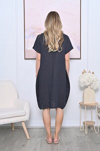 AE Luxe Plain Linen Baggy Dress