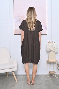 AE Luxe Plain Linen Baggy Dress
