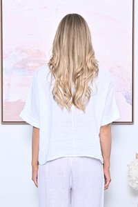 AE Luxe Horizontal Panel Linen Top