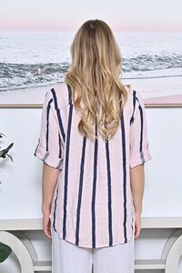 AE Luxe Stripe Shirt with Sequins Pocket