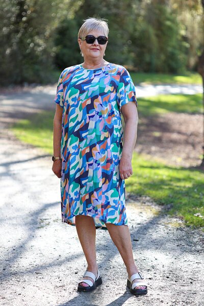 Foil Swing Back Dress-knee-length-dresses-Hello Cyril.