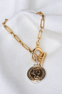 She Jewellery Royal Coin Link Bracelet