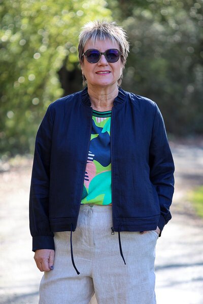 Foil Ruffle Neck Jacket-shop-by-style-Hello Cyril.