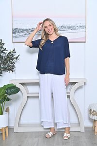 La Mode Open Layered Top
