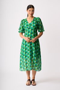 Memo V Neck Feature Dress