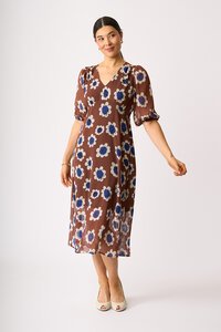Memo V Neck Feature Dress