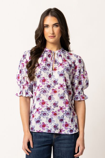 Leila + Luca Violet Bloom Honey Blouse-hc-new-Hello Cyril.