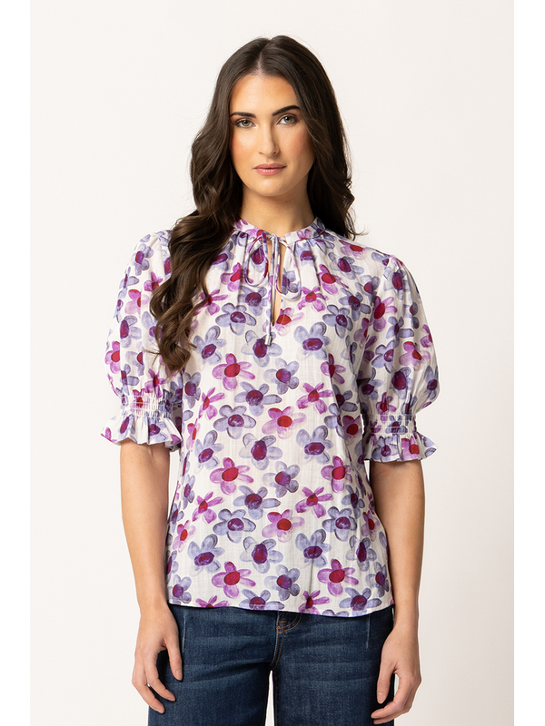 Leila + Luca Violet Bloom Honey Blouse