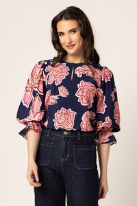 Leila + Luca Pink Petal Fleur Top