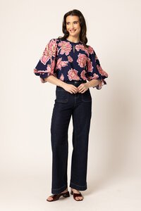Leila + Luca Pink Petal Fleur Top