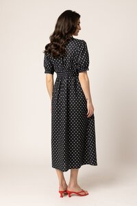 Leila + Luca Black White Spot Muse Dress