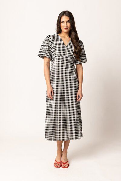 Seeking Lola Mono Check Ambitious Midi Dress-9.9.26-Hello Cyril.