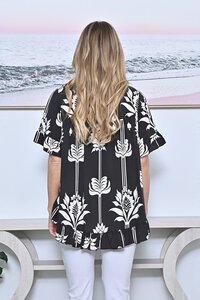 New U Hi Low Ruffle Cuff Top