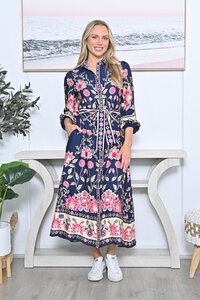 New U Midi Shirt Dress