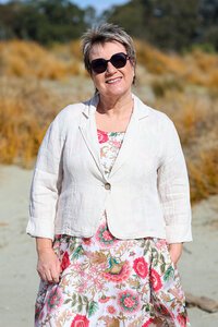 AE Luxe One Button Linen Jacket