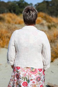 AE Luxe One Button Linen Jacket