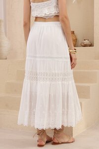 Iris Maxi Sienna Lace Skirt