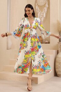 Iris Maxi Valentina Paisley Maxi Dress