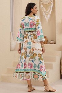 Iris Maxi Serena Border Print Maxi Dress