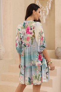 Iris Maxi Kalani Tropical Babydoll Dress