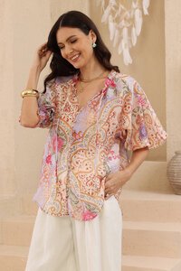 Iris Maxi Odette Damask Top