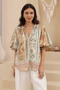 Iris Maxi Genevieve Tapestry Top