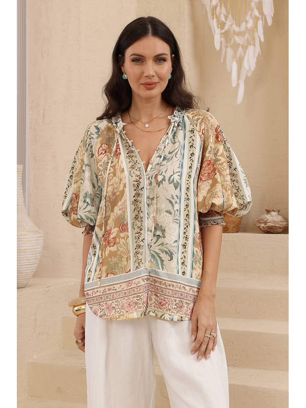 Iris Maxi Genevieve Tapestry Top