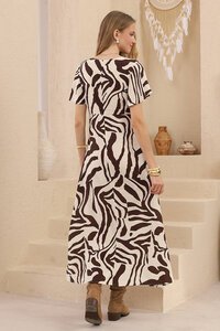 Iris Maxi Savannah Zebra Maxi Dress