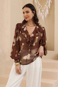 Iris Maxi Genevieve Ruffle Blouse