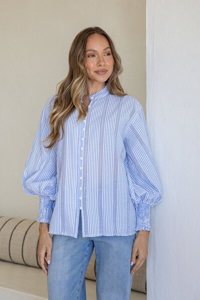 White Poetry Seersucker Stripe Cotton Shirt-hc-new-Hello Cyril.